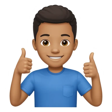 Creat light black kid with this "👍" reaction sticker