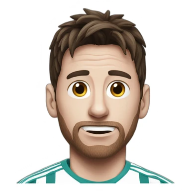 Messi face is boo sticker