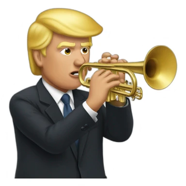 Trump play trumpet sticker
