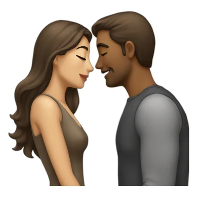 Homme fesan un bisous à une femme sticker