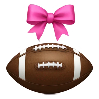 football with a pink bow sticker