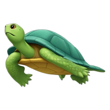 Tortue qui danse sur un avion sticker