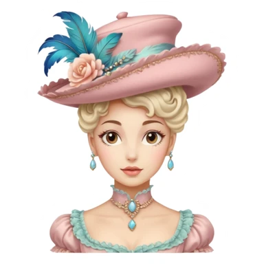 Vintage rococo (hat only) sticker