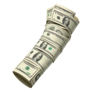 A tornado with money flying around it sticker