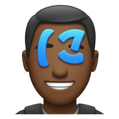 Black Man holding a upside down 5 sticker