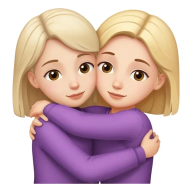 Sister with big sister hugging sticker