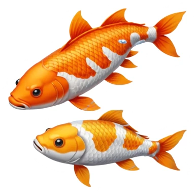 Two "koi" fishes male and female, wearing glasses. sticker