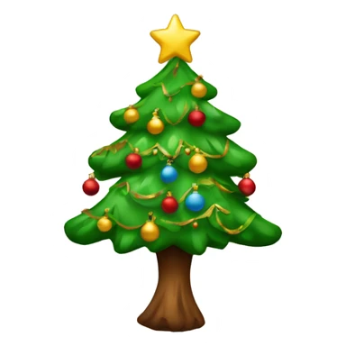 Un árbol navideño decorado muy bonito sticker