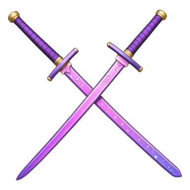 glitter purple and pink katana sticker