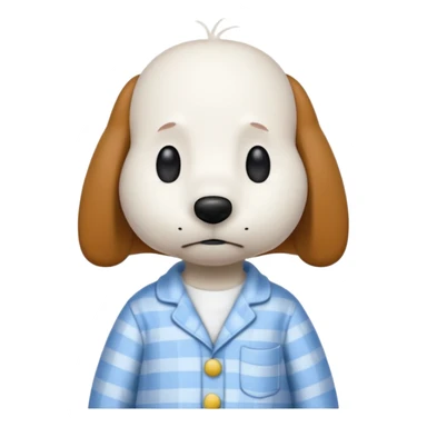 Snoopy in pajamas  sticker