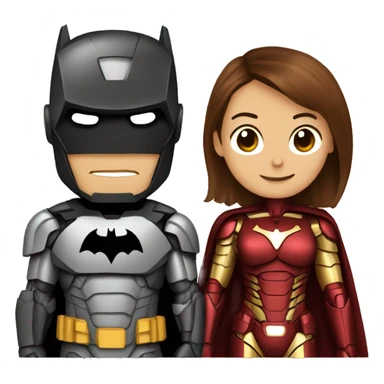 Iron man and Batman as a couple  sticker
