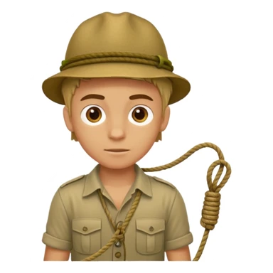 Boy + rope,Jungle Explorers. sticker
