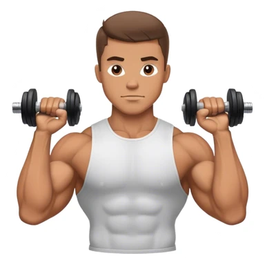 guy how to do bicep curls sticker