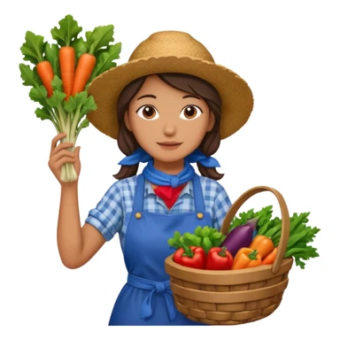 Farmer woman – Apron, scarf, basket of vegetables


 sticker