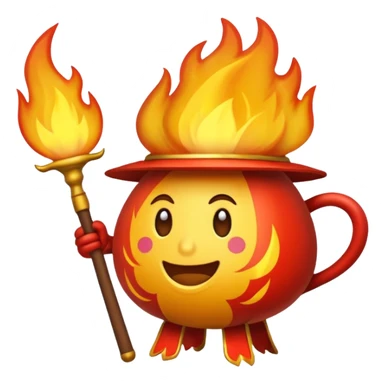 Coroa pegando fogo sticker