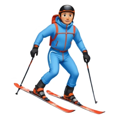 Man Skiing Background Matterhorn sticker