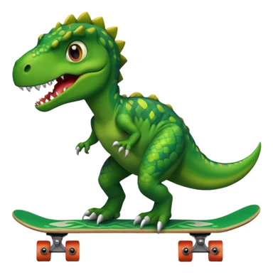 Dinosaur on a skateboard sticker