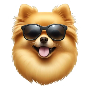 Pomeranian with sunglasses  sticker