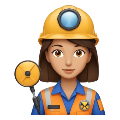 opérateur contrôle non destructif féminin brune sticker