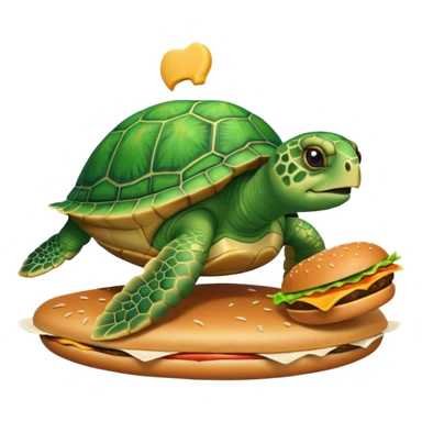 SeaTurtle eat burger sticker