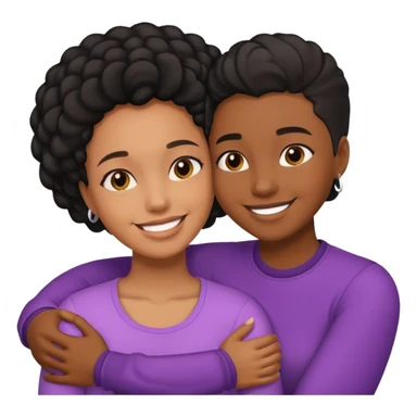 Black lesbians masc and feminine couple  sticker