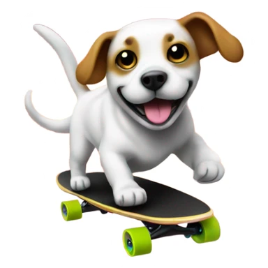 Dog on a skateboard in space sticker