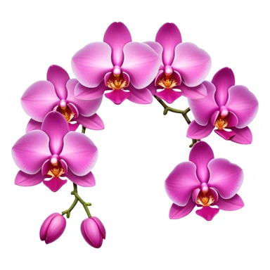 Pink orchid lei sticker