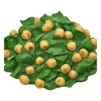 large chickpea bowl with spinach sticker