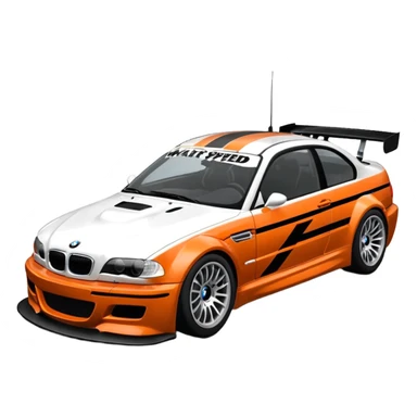Bmw M3 GTR E46 from need for speed most wanted 2005 with the vinyl  sticker