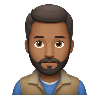 give my dad a grandpa look but beard mixed with grey and black , very low hair on head brown in complexion, casual clothes sticker