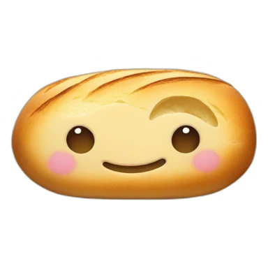 french bread smile sticker