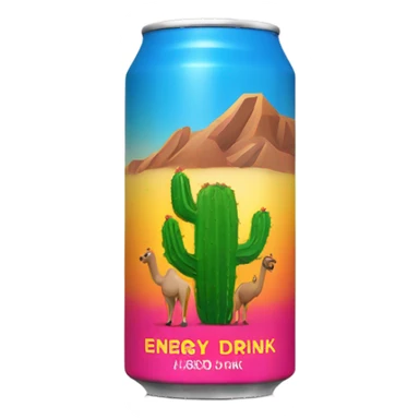 Cactus camel Energy Drink can sticker