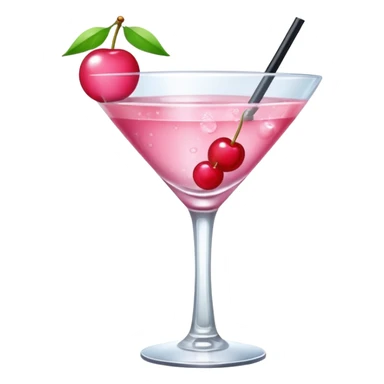 pink cocktail in a mini glass sticker