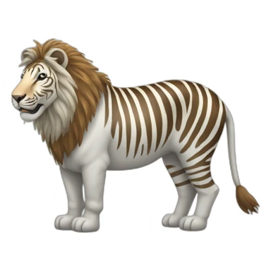un zèbre qui monte sur un lion en tenant une carotte sticker