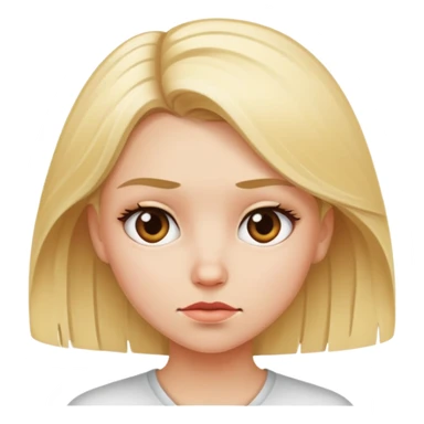 Blonde girl with attitude problem sticker