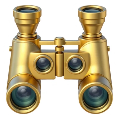  gold binoculars with large lenses sticker