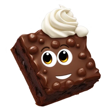 Hot Brownie with whipcream sticker