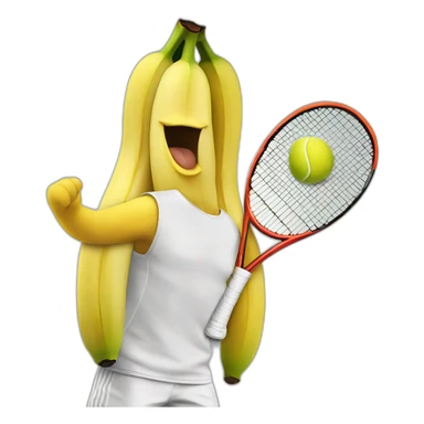 Banana won a tennis tournament sticker