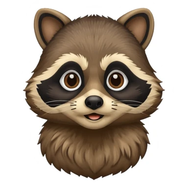 black racoon holding a human mustache sticker