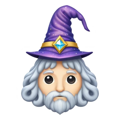 wizard's brain with wizard hat and sparkles sticker