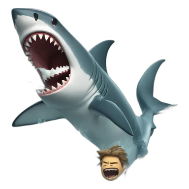 Shark attack sticker