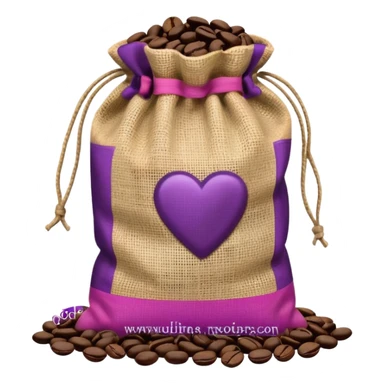 Bag of purple coffee beans sticker