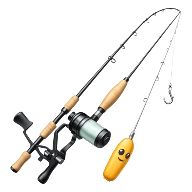 Fishing rod with cocaine as bait sticker