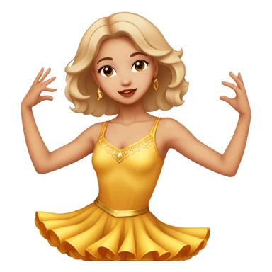 dancing girl sticker