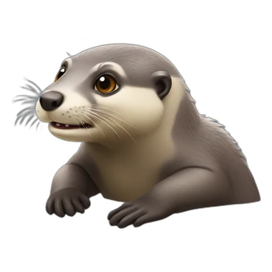 Castor mange loutre sticker