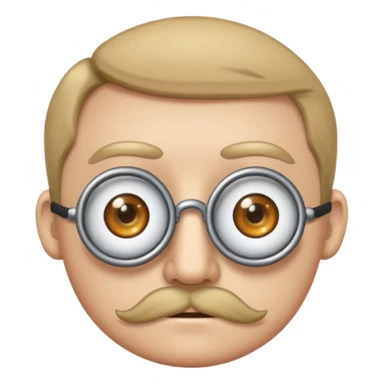 Twitch emoji showing a face with a monocle and a thoughtful expression, representing a thoughtful or analytical mood sticker