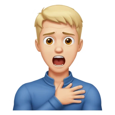 arms crossed holding neck screaming guy sticker