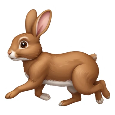 High resolution of a running rabbit sticker