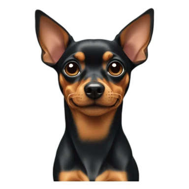 Miniature pinscher with tail sticker