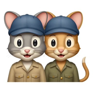tom & Jerry  with cap  sticker